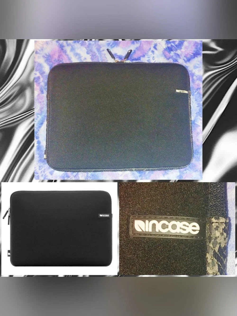 Incase brand Black 15” Neoprene Notebook Sleeve Case w/Dual Zippers